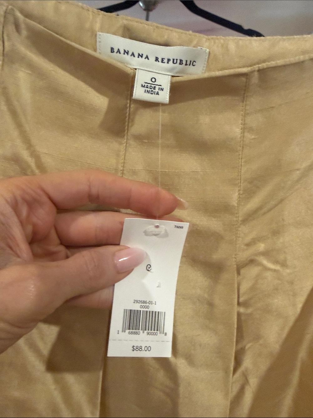Banana Republic vintage Y2K Gold Pleated A-Line Skirt